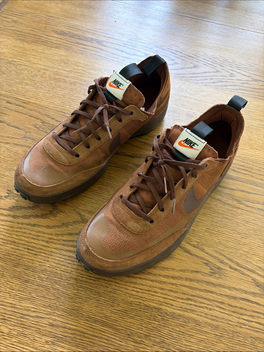 Nike Tom Sachs Brown Low-Top Mesh & Suede General Purpose Shoes